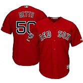 Red Sox 50 Mookie Betts Scarlet 2018 World Series Champions Alternate Cool Base Player Jersey Dzhi,baseball caps,new era cap wholesale,wholesale hats